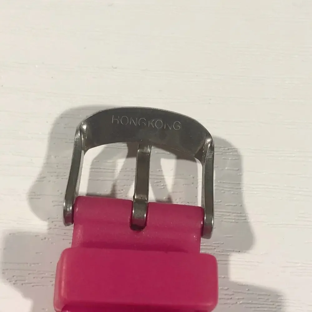Vintage Guess Pink Rubber Watch - Doesn't Run, For Parts